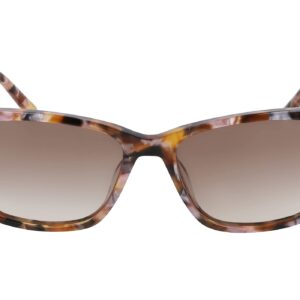 DKNY Women's DK539S Rectangular Sunglasses, Tortoise/Pearlized Blush, One Size