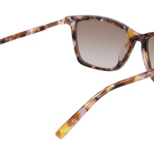 DKNY Women's DK539S Rectangular Sunglasses, Tortoise/Pearlized Blush, One Size