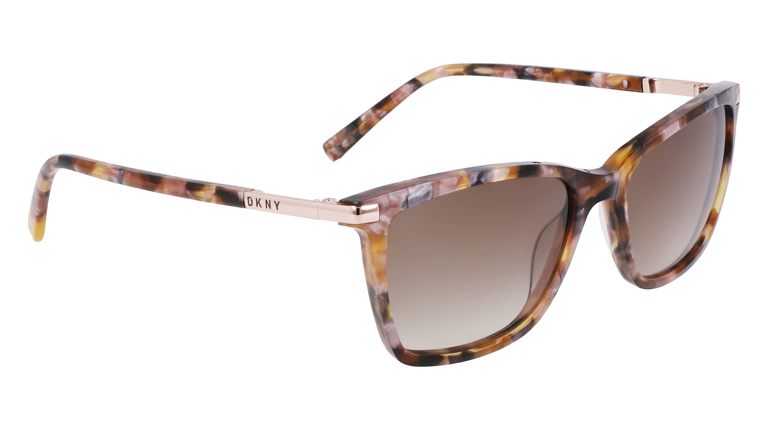 DKNY Women's DK539S Rectangular Sunglasses, Tortoise/Pearlized Blush, One Size