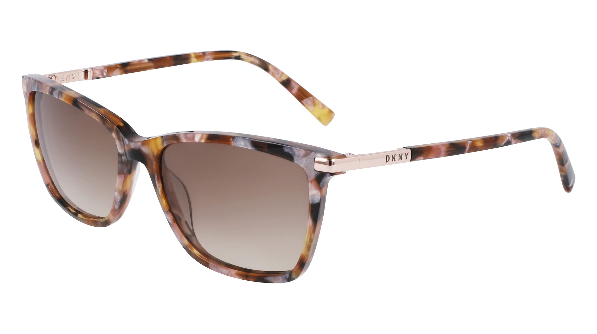 DKNY Women's DK539S Rectangular Sunglasses, Tortoise/Pearlized Blush, One Size