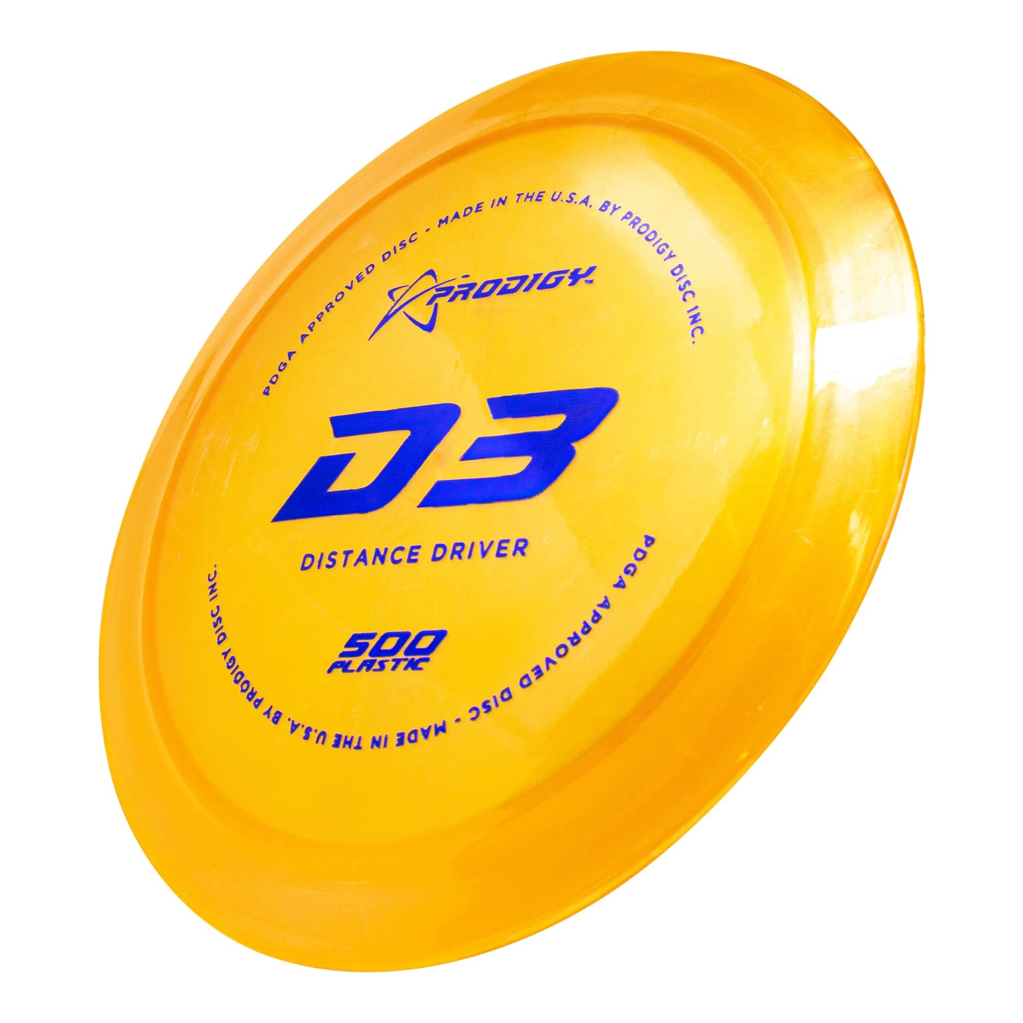 Prodigy Disc 500 D3 Driver | Stable Distance Driver Disc Golf Disc | Comfortable Grip | Great for Far, Straight Shots | 170-174g (Colors May Vary)