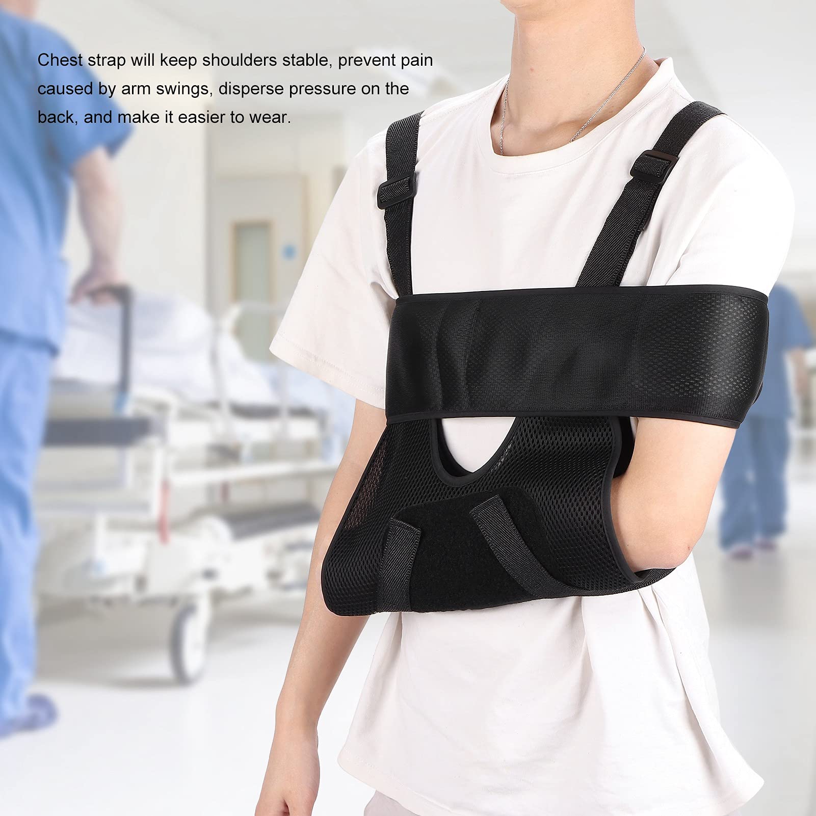 01 02 015 Shoulder Support Brace Arm Slings, Arm Shoulder Immobilizer Brace Elbow Support Comfort Arm Immobilizer Band for Shoulder Injury