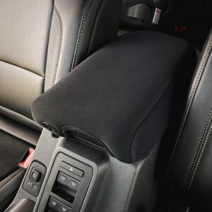 Koverz Neoprene Center Console Cover Armrest Pad with Keyhole Compatible with New Ford Bronco (Full Size, NOT Sport) 2021, 2022 - Black