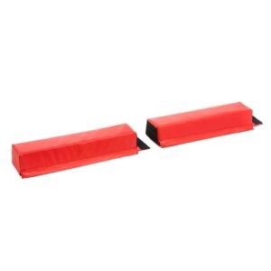 Hearthsong 4-Foot Gymnastics Balance Beam, 24 "L x 5"W x 4"H, Red, 2-Piece Lightweight Foam, Hook and Loop Connectors, Non-Slip Surface, Ages 3 and Up