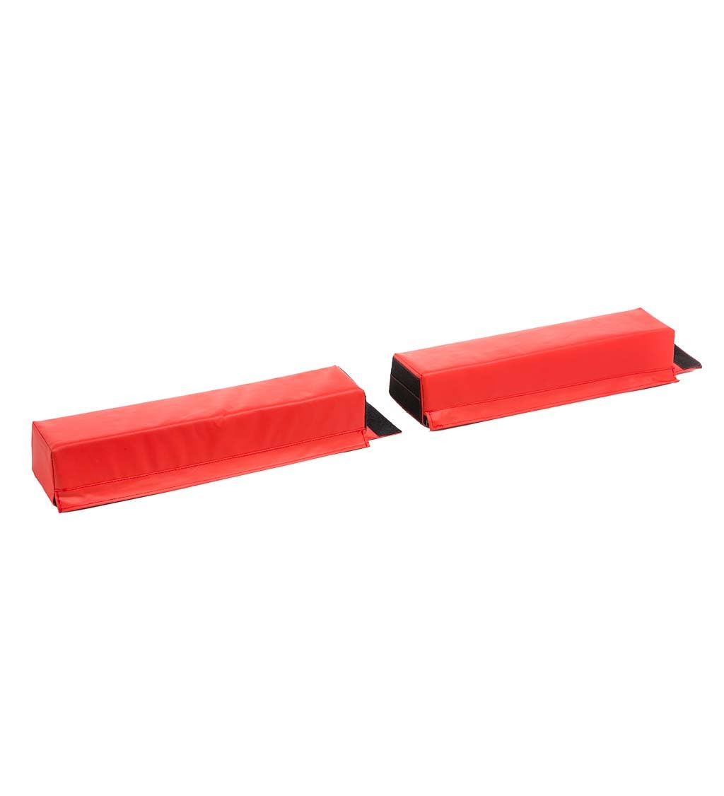 Hearthsong 4-Foot Gymnastics Balance Beam, 24 "L x 5"W x 4"H, Red, 2-Piece Lightweight Foam, Hook and Loop Connectors, Non-Slip Surface, Ages 3 and Up