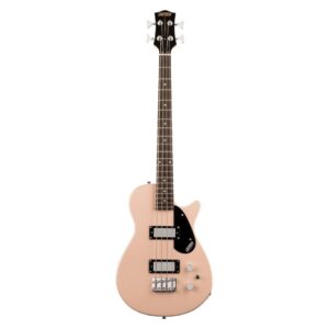 gretsch g2220 electromatic junior jet bass ii short-scale 4-string right-handed guitar with basswood body (shell pink)