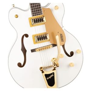 Gretsch G5422TG Electromatic 6-String Right-Handed Classic Double-Cut Hollowbody Electric Guitar with Bigsby, Laurel Fingerboard and Maple Neck (Snowcrest White)