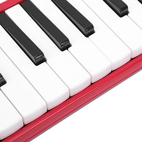 Beginner Melodica, 32 Keys Simple Melodica Portable Melodica with Carry Bag Melodica with Cornet Mouthpiece for Children Beginner Musical Training(red)