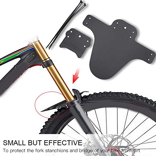 Emoshayoga Bike Mudguard, Bicycle Front and Rear Bicycle Effective Easy Installation for Mountain Bike for Road Bike