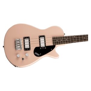 Gretsch G2220 Electromatic Junior Jet Bass II Short-Scale 4-String Right-Handed Guitar with Basswood Body (Shell Pink)