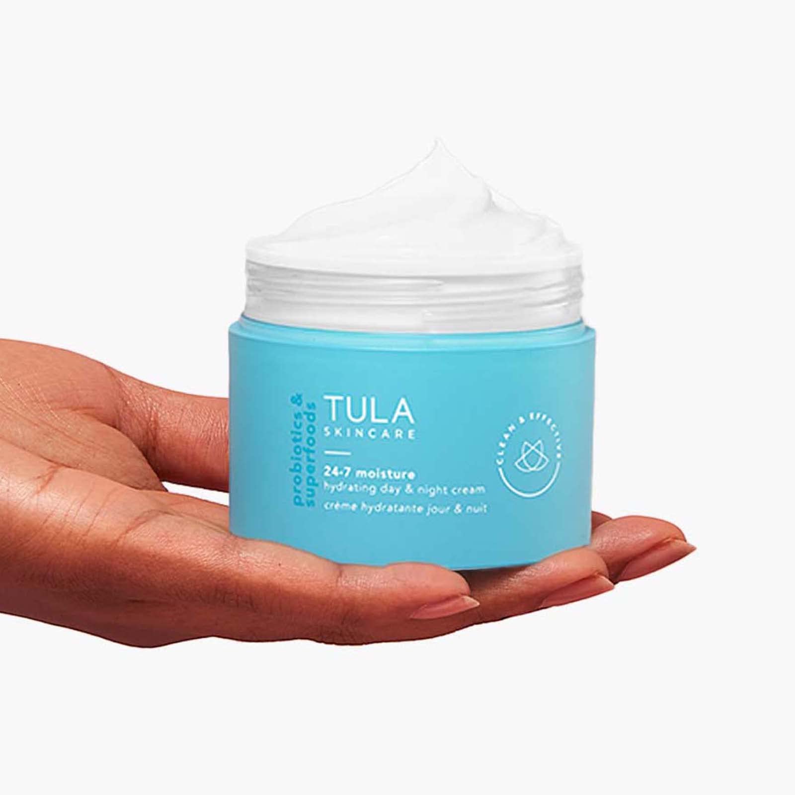 TULA Skin Care 24-7 Hydrating Day & Night Cream - Supersize, Anti-Aging Moisturizer for Face, Contains Watermelon & Blueberry Extract, 3.4 oz.