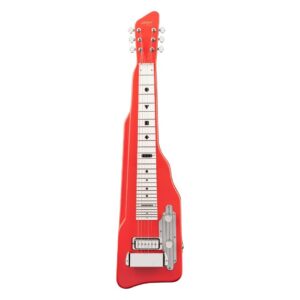 gretsch g5700 electromatic 6-string right-handed lap steel electric guitar with gloss finish and mahogany body (tahiti red)