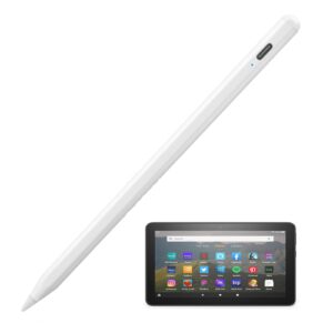 active stylus pen for amazon kindle fire hd 8 plus,new plastic point tip with precise and accurate drawing pencil compatible with amazon kindle fire hd 8 plus stylus pencil,white