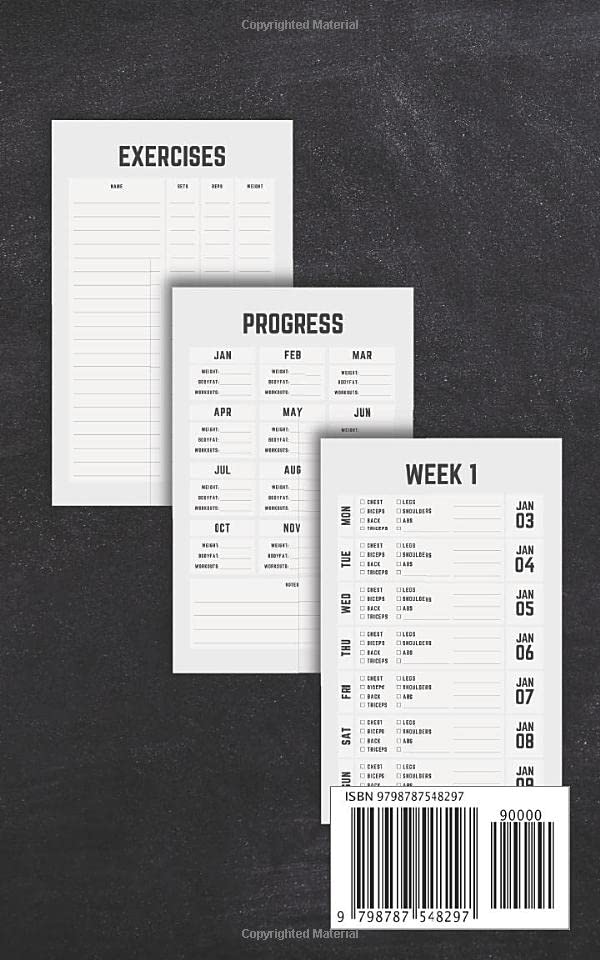 2022 Workout Log Book: Simple and Easy Fitness Journal