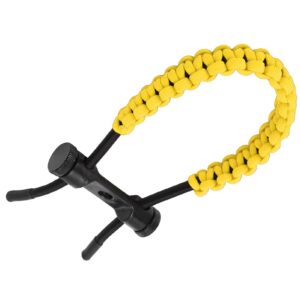 Haowecib Archery Wrist Sling, Convenient Adjustable Nylon Bow Wrist Strap for Exercising(Yellow)