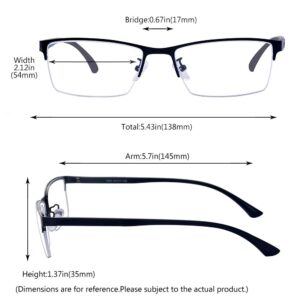 ALWAYSUV Myopia Glasses Black TR90 Frame Shortsighted Distance Eyeglasses For Men Women -1.5 Please kindly note these are not reading glasses