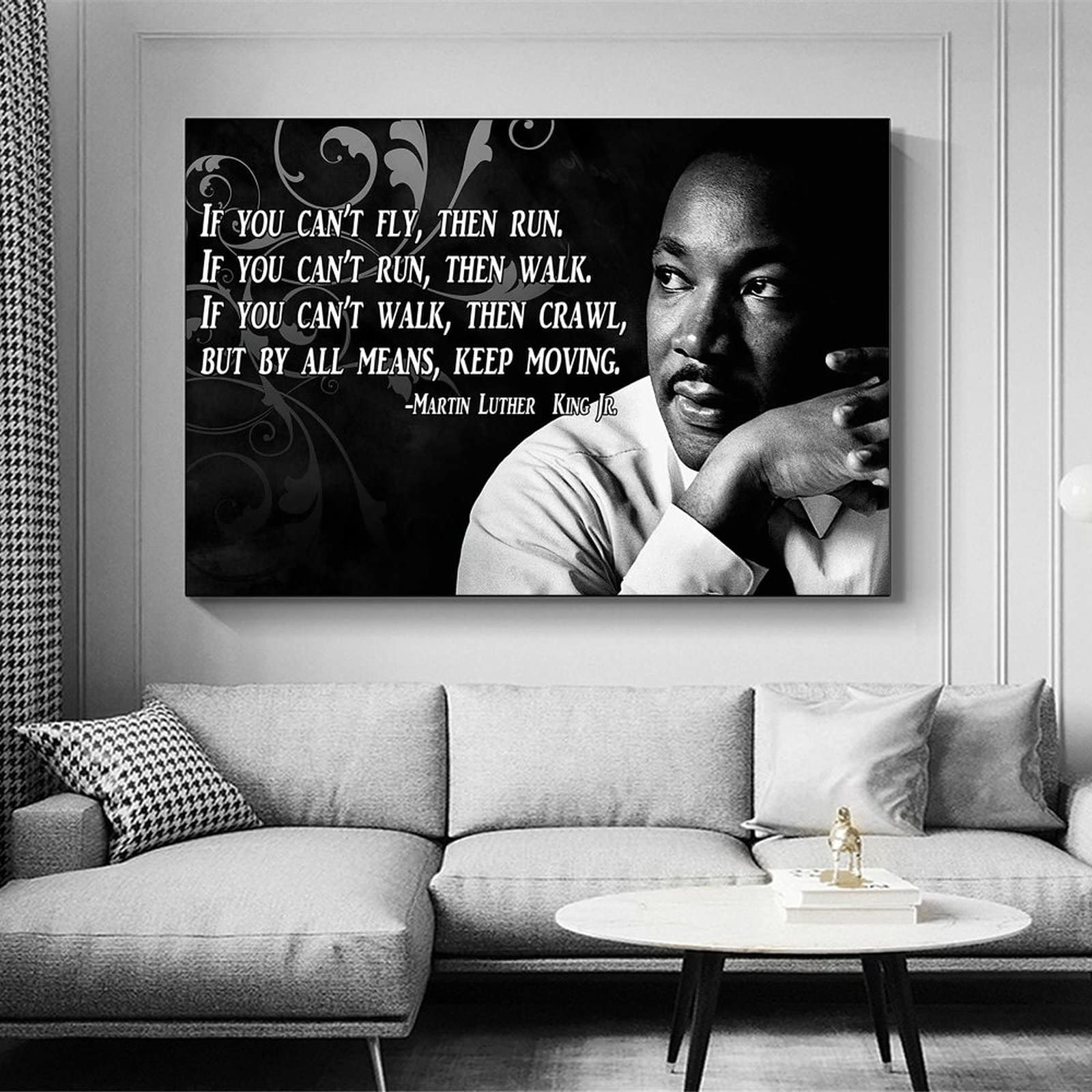 BUUTUUCE Martin Luther King Quotes · Great Quotes Poster Decorative Painting Canvas Wall Art Living Room Posters Bedroom Painting 24x36inch(60x90cm)