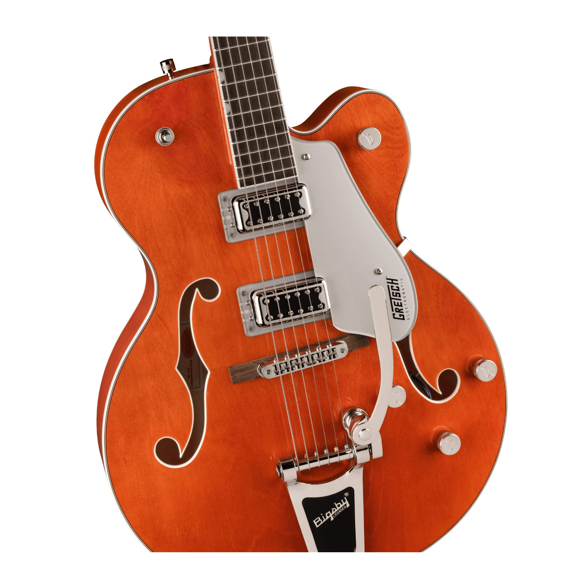 Gretsch G5420T Electromatic Classic Hollow Body 6-String Single-Cut Electric Guitar with Bigsby, Laurel Fingerboard, and Set-Neck Maple Neck (Right-Hand, Orange Stain)