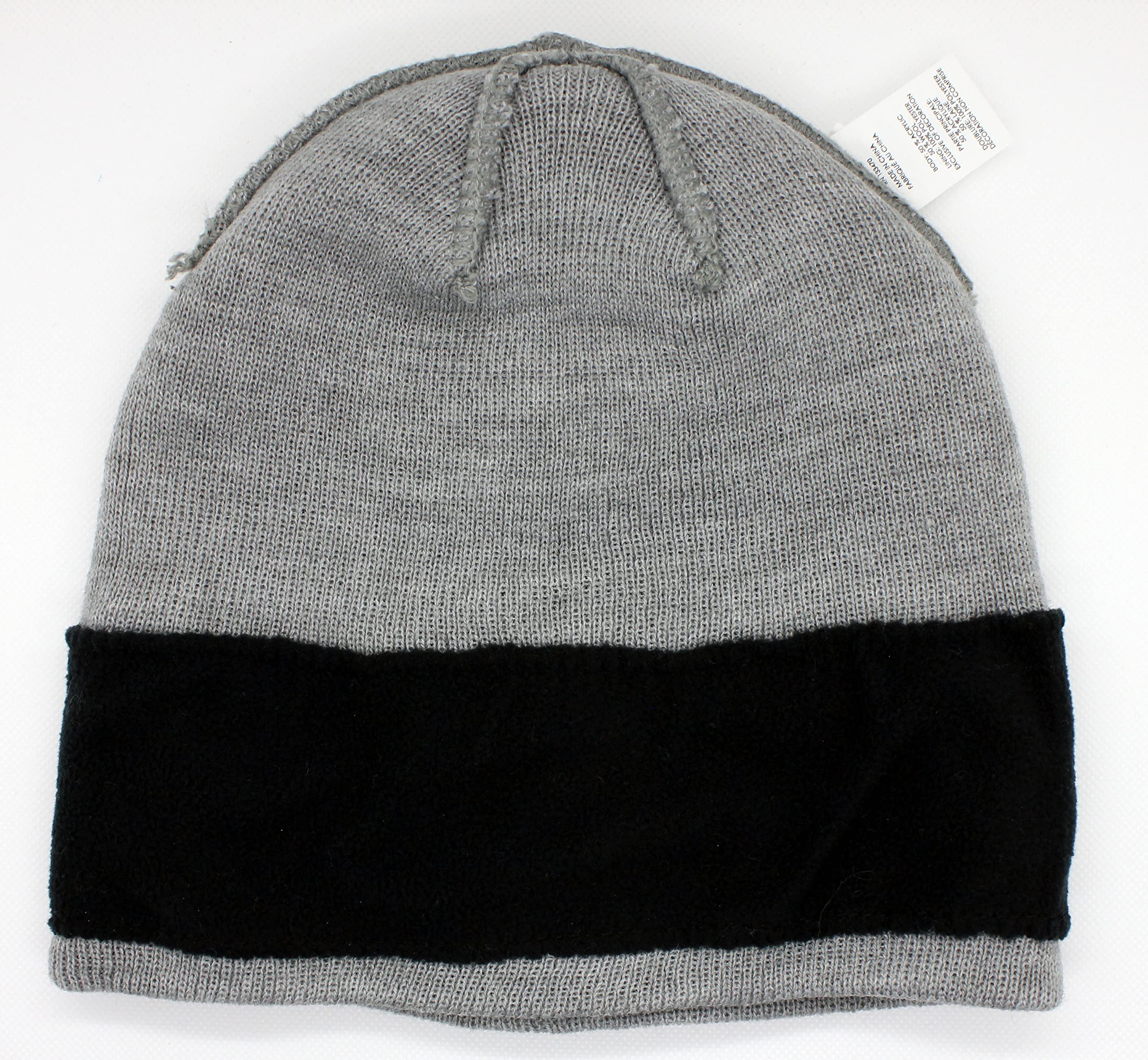 Spyder Wool Blend Beanies Hat for Men & Women | Two Packs with Inner Fleece Lined Headband | Black and Grey | One Size Fit Most