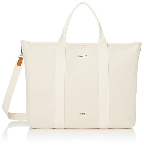 Anero Grande GIH3101 2-Way Tote Bag, Large Capacity, A3, Canvas, Ivory