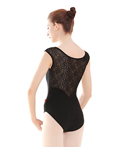 Daydance Tank Black Ballet Leotards for Women, Lace Ballerina Dance Attire for Recitals