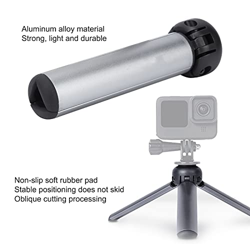 SALUTUY Tripod Extension Pole Mount,Mini Tripod Handheld Aluminum Alloy Action Camera Foldable Bracket Selfie Stick Tripod for Video Recording, Live Streaming