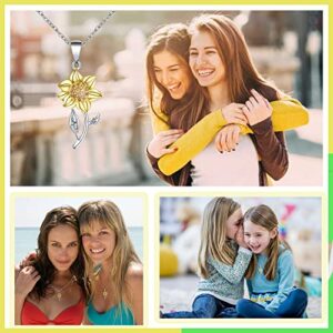 Tarsus Sunflower Gifts for Women, Sunflower Necklace Jewelry for Women Teenage Teen Gifts Ideas Stocking Stuffers for Teens Inspirational Gifts for Women Year Old