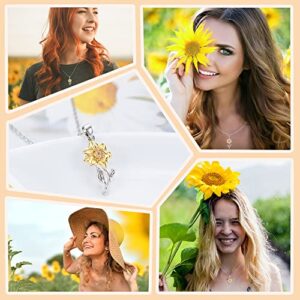 Tarsus Sunflower Gifts for Women, Sunflower Necklace Jewelry for Women Teenage Teen Gifts Ideas Stocking Stuffers for Teens Inspirational Gifts for Women Year Old