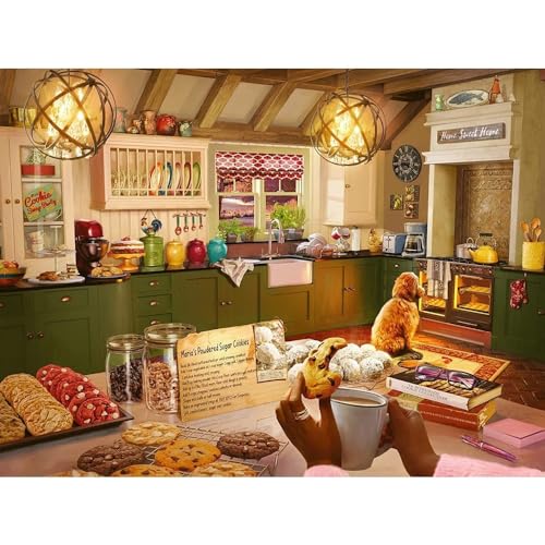 Ravensburger Cozy Kitchen 750 Piece Puzzle - Engaging Jigsaw Challenge | Unique Fit with Softclick Technology | Vibrant, Glare-Free Imagery | Ideal for Adults & Kids | FSC Certified Eco-friendly