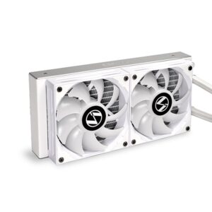 LIAN LI GALAHAD AIO Cooler 240mm Radiator Liquid CPU Cooler RGB All-In-One Water Cooling System, Triple Chamber Pump, LGA1700 Bracket, AMD AM5/AM4 Intel LGA1200/115X/2011/2066 Compatible (240mm White)