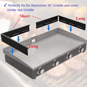 GasSaf Wind Guard Fits for 5015 Blackstone 36" Griddle and Other Griddle, Black Wind Screen