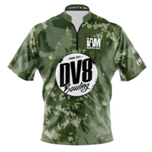 logo infusion dye-sublimated bowling jersey (sash collar) - i am bowling fun design 2053-dv8 - dv8 - army camo (x-large)