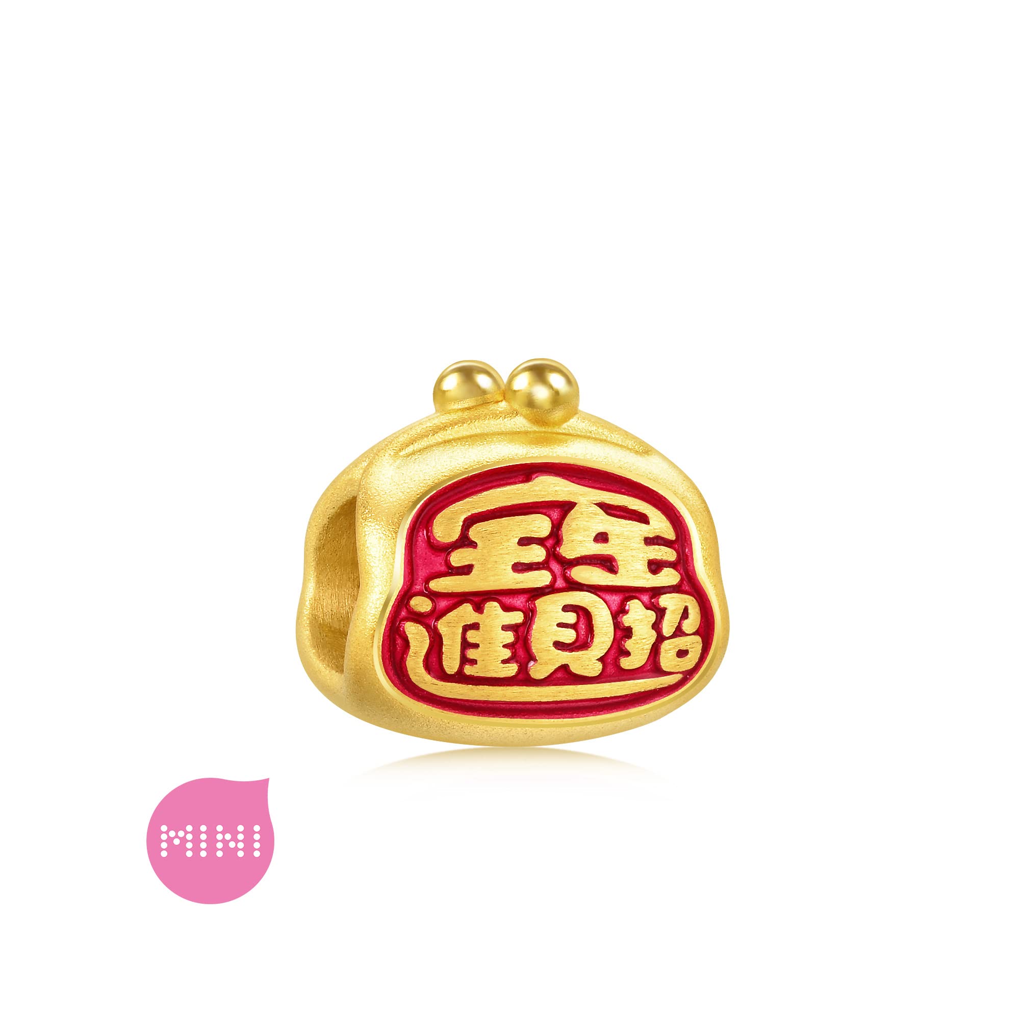 CHOW SANG SANG 999 24K Solid Gold Mini Charm Wealthy Pocket Charme Blessing Bracelet for Women 92978C