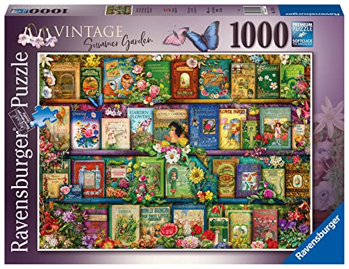 Ravensburger Aimee Stewart Vintage Summer Garden 1000 Piece Jigsaw Puzzle for Adults & Kids Age 12 Years Up, Black