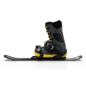 Short Mini Skis for Snow | Snowblades Skiboards Skiblades Little Short Skis | Snowfeet* (Black | for Snowboard Boots)