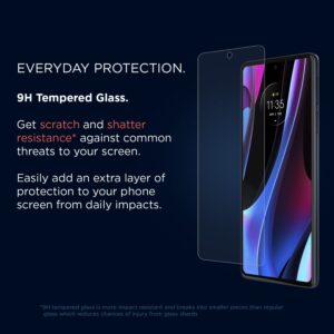 Motorola Moto Edge+ (2022) / Edge Plus 5G UW 2022 Screen Protector- Strong 9H Tempered Glass for scratch, impact protection, anti fingerprints/smudge resistant [NOT for moto Edge+ 2020]