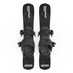 short mini skis for snow | snowblades skiboards skiblades little short skis | snowfeet* (black | for snowboard boots)