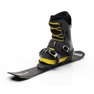 Short Mini Skis for Snow | Snowblades Skiboards Skiblades Little Short Skis | Snowfeet* (Black | for Snowboard Boots)