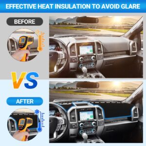 SHINEHOME Dashboard Cover Dash Mat Compatible with 2015 2016 2017 2018 2019 2020 Ford F150 Dash Covers Interior Dash Board Accessories Protecter Cover