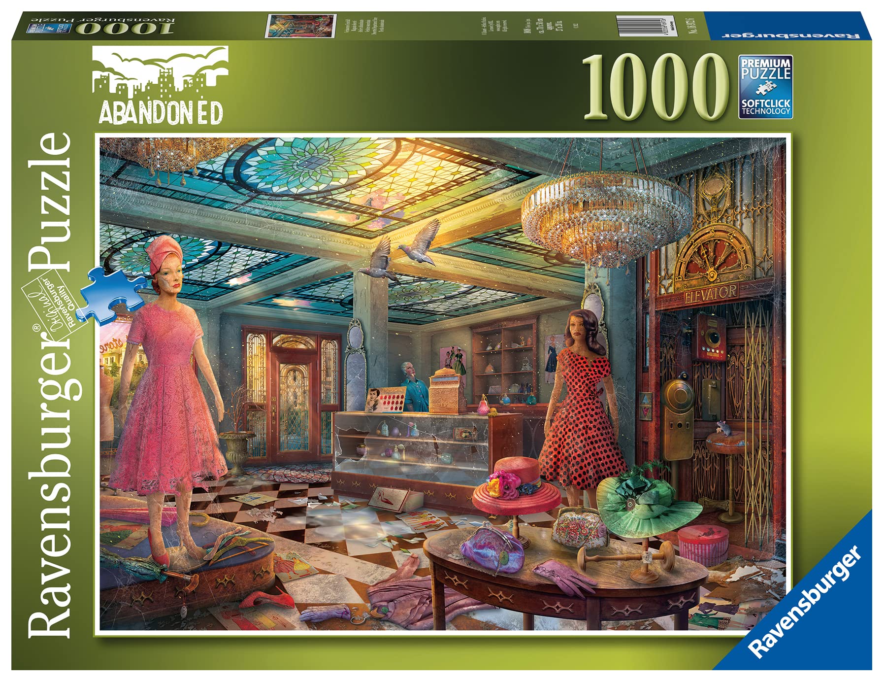 Ravensburger Abandoned Series: Deserted Department Store Jigsaw Puzzle - 1000 Unique Pieces | Softclick Technology Engaging Imagery for Adults and Kids | Enhanced Durability