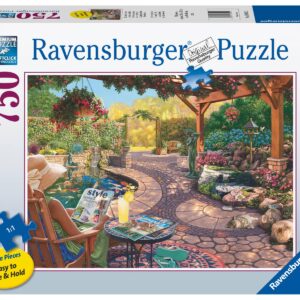 Ravensburger Cozy Backyard Bliss - 750 Piece Large Format Jigsaw Puzzle for Adults & Kids | Unique Softclick Technology | Vibrant, Glare-Free Design | FSC-Certified Materials