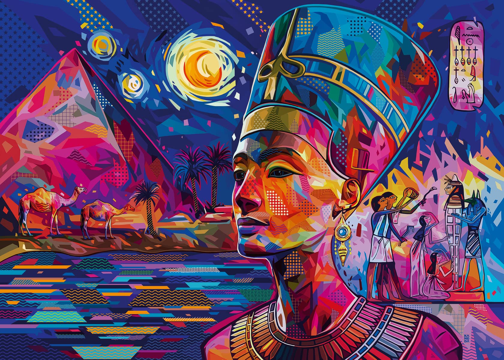 Ravensburger Nefertiti on The Nile Jigsaw Puzzle | 1000 Unique Pieces | Softclick Technology | Enjoyable Puzzling Experience for Puzzle Lovers