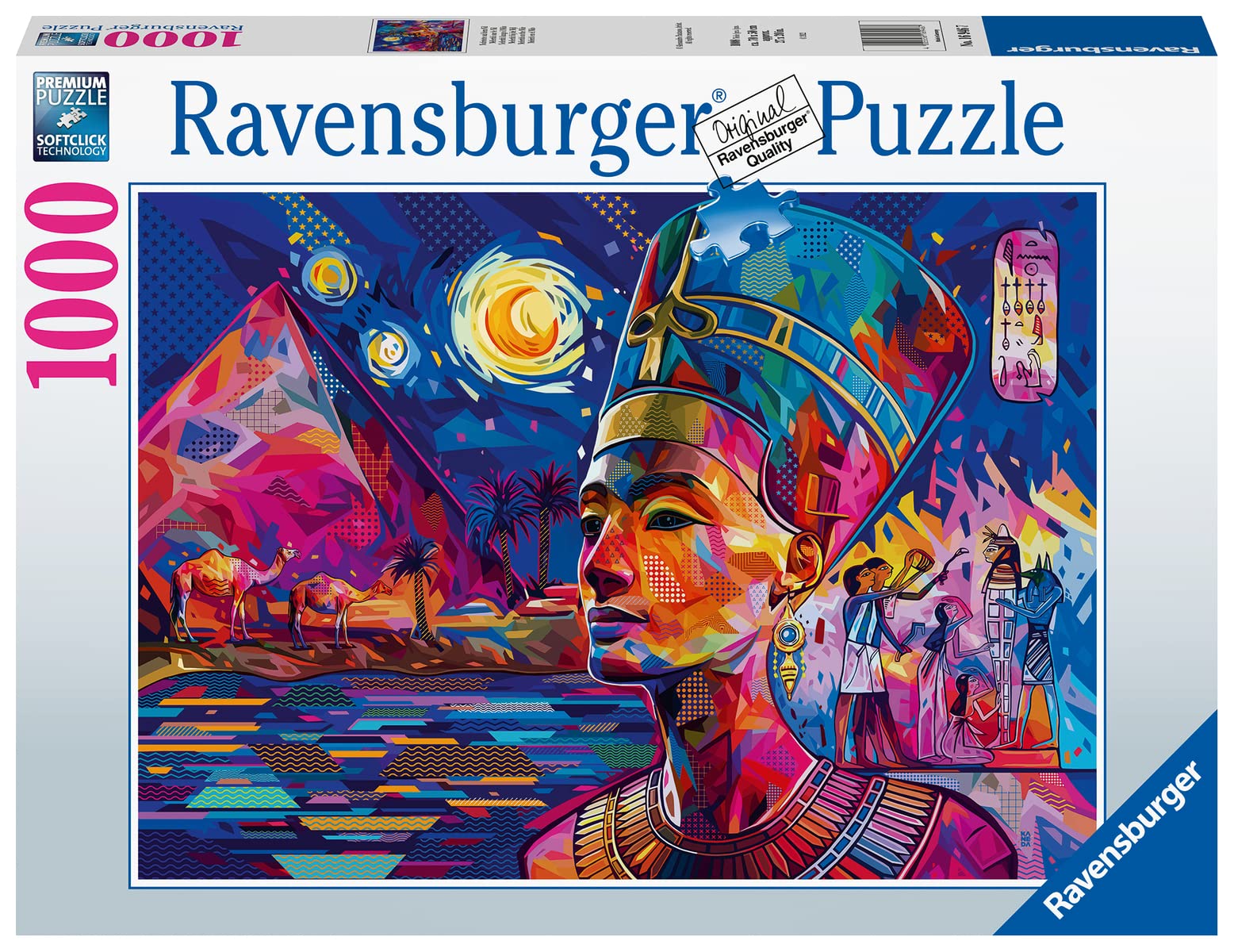 Ravensburger Nefertiti on The Nile Jigsaw Puzzle | 1000 Unique Pieces | Softclick Technology | Enjoyable Puzzling Experience for Puzzle Lovers