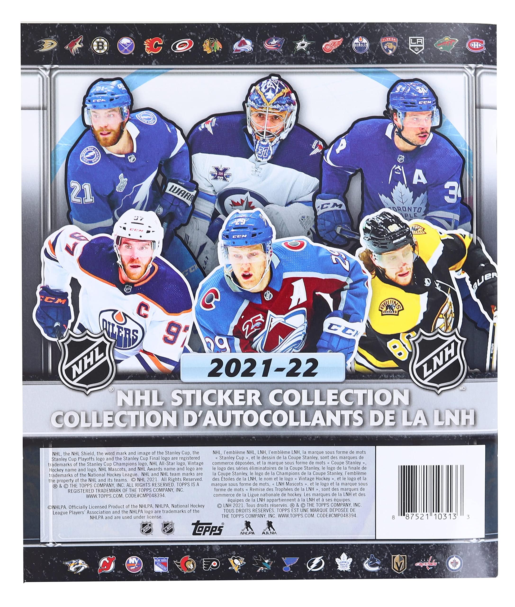 2021/22 Topps NHL Hockey Sticker Collection Album (includes 10 starter stickers)