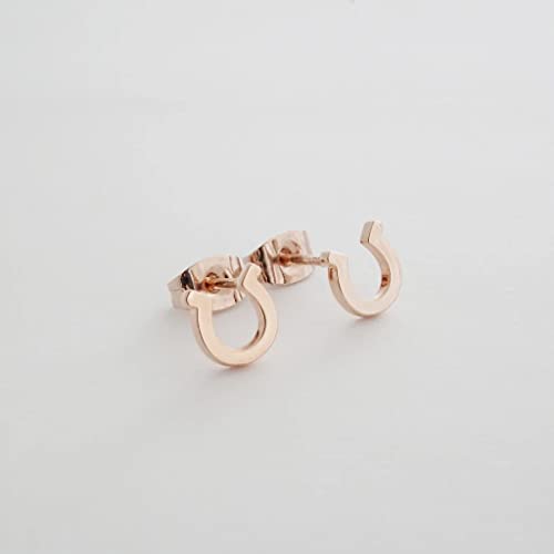 HONEYCAT Tiny Horseshoe Studs in Gold, Rose Gold, or Silver | Minimalist, Delicate Jewelry Gold