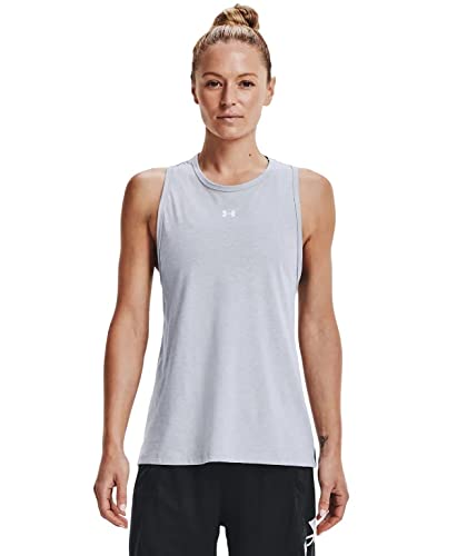 Under Armour Women's UA Muscle Tank - 1369367-012 - Mod Gray Light Heather/Mod Gray Light Heather/White - L