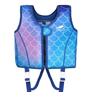 Gogokids Kids Swim Vest, Toddler Float Jacket for 30-50 lbs Girls and Boys, Comfortable Fit Swimming Jacket, for 2-9 Year Old Children