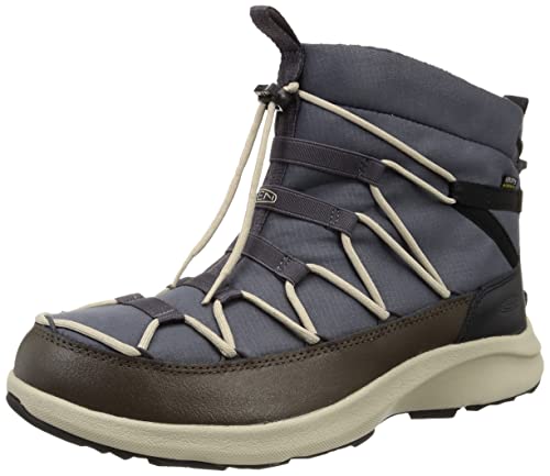 KEEN Men's Uneek SNK Waterproof Winter Chukka Boots, Magnet/Black Olive, 11.5