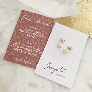 HONEYCAT Tiny Horseshoe Studs in Gold, Rose Gold, or Silver | Minimalist, Delicate Jewelry Gold