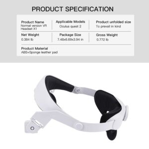 Tutuba Head Strap for Oculus Quest 2, Adjustable Halo Strap Silicone Face Cover Set for Enhance Head Balance and Reduce Face Pressure